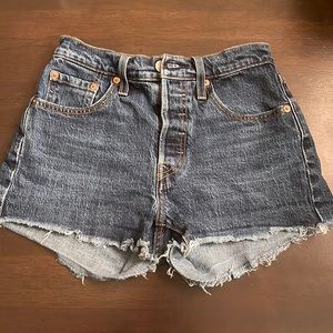 Levi’s 501 Frayed Hem Denim Shorts